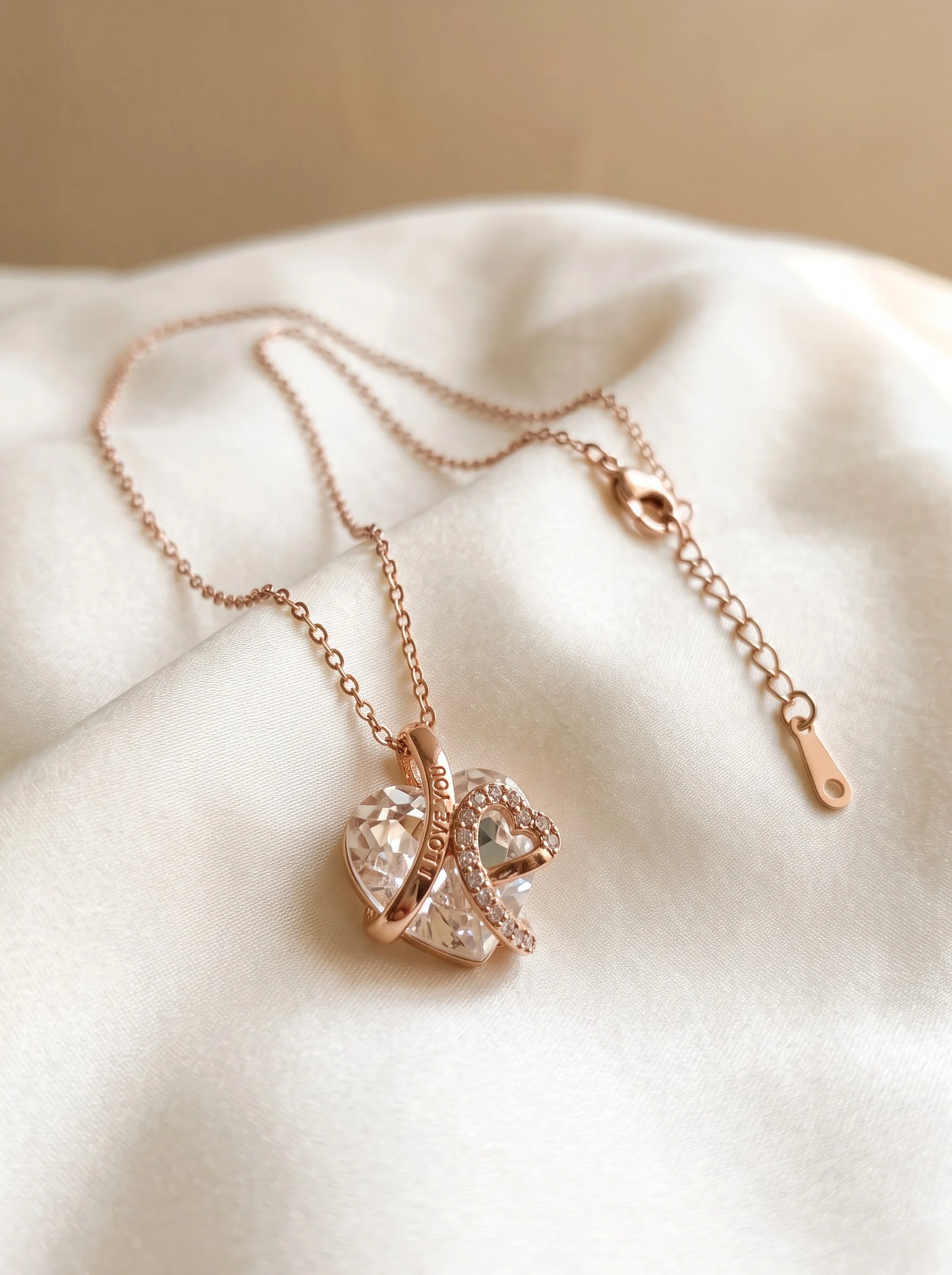 Crystal Heart Chian Pendant