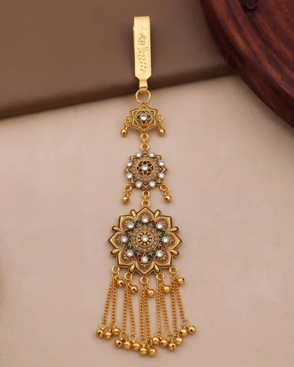 Gold Tone Floral Juda Pin