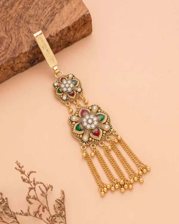 Traditional Floral Saree Waist Pin