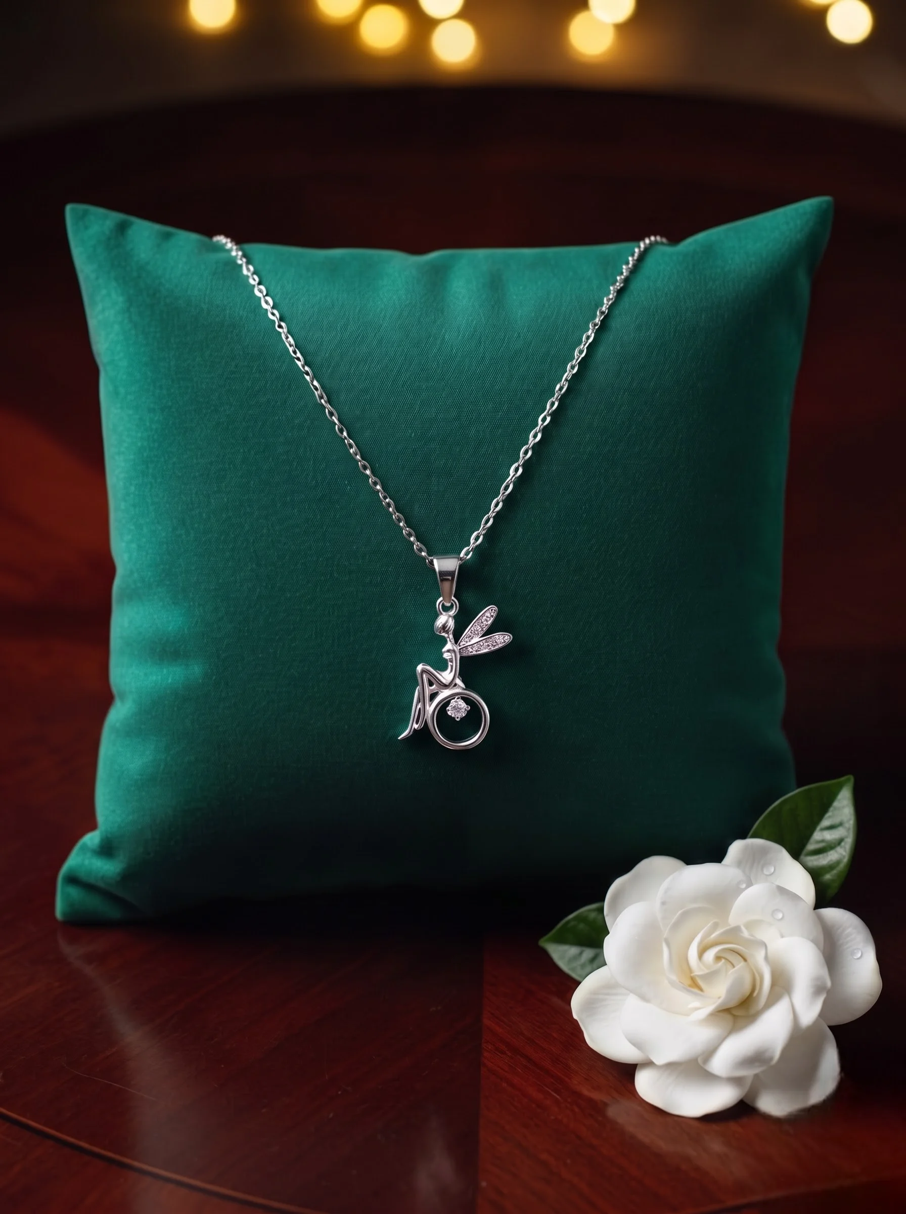 Silver Fairy Charm Chian Pendant