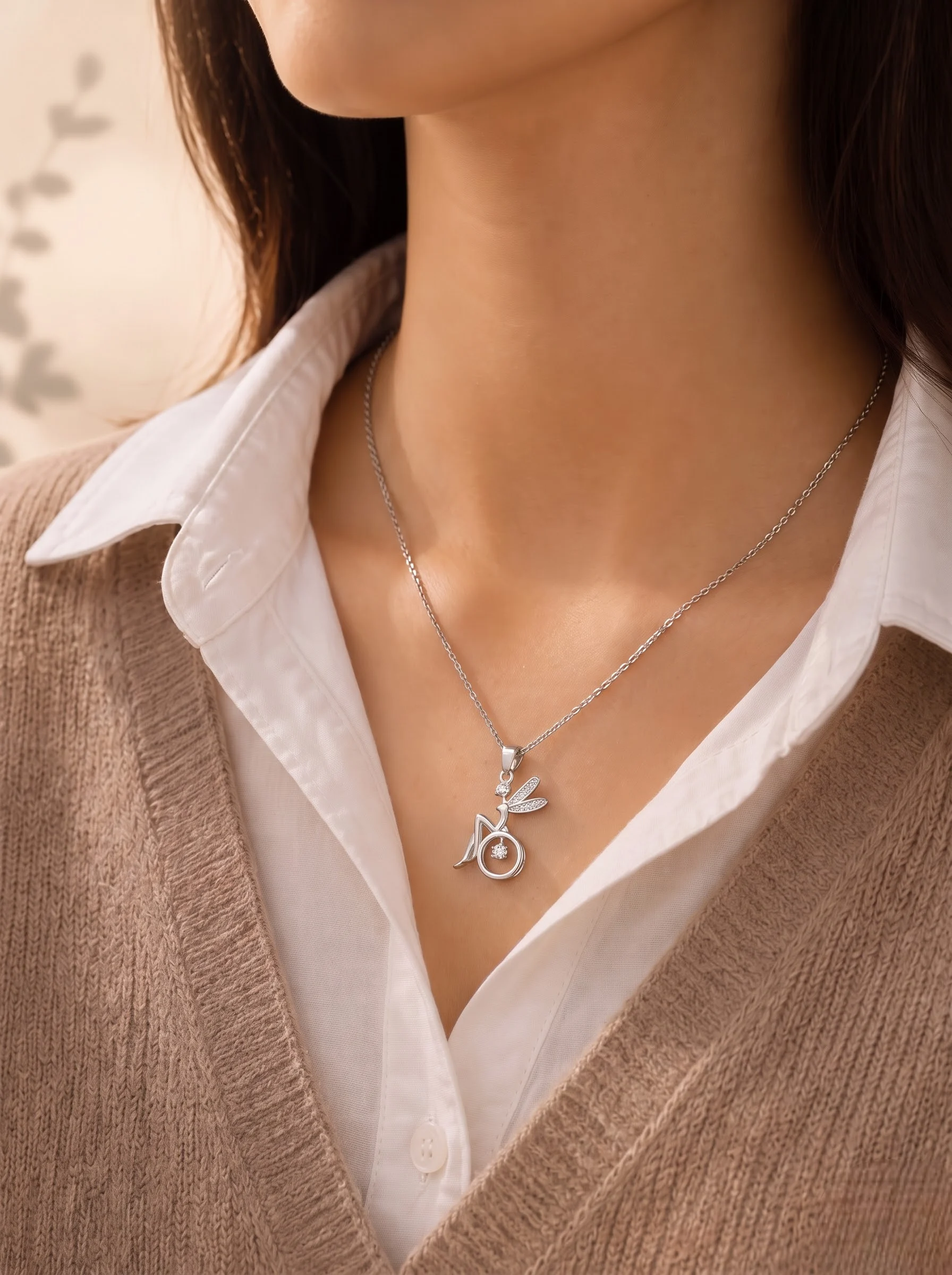 Silver Fairy Charm Chian Pendant - Image 2