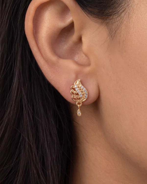Gold Plated Leaf Earrings