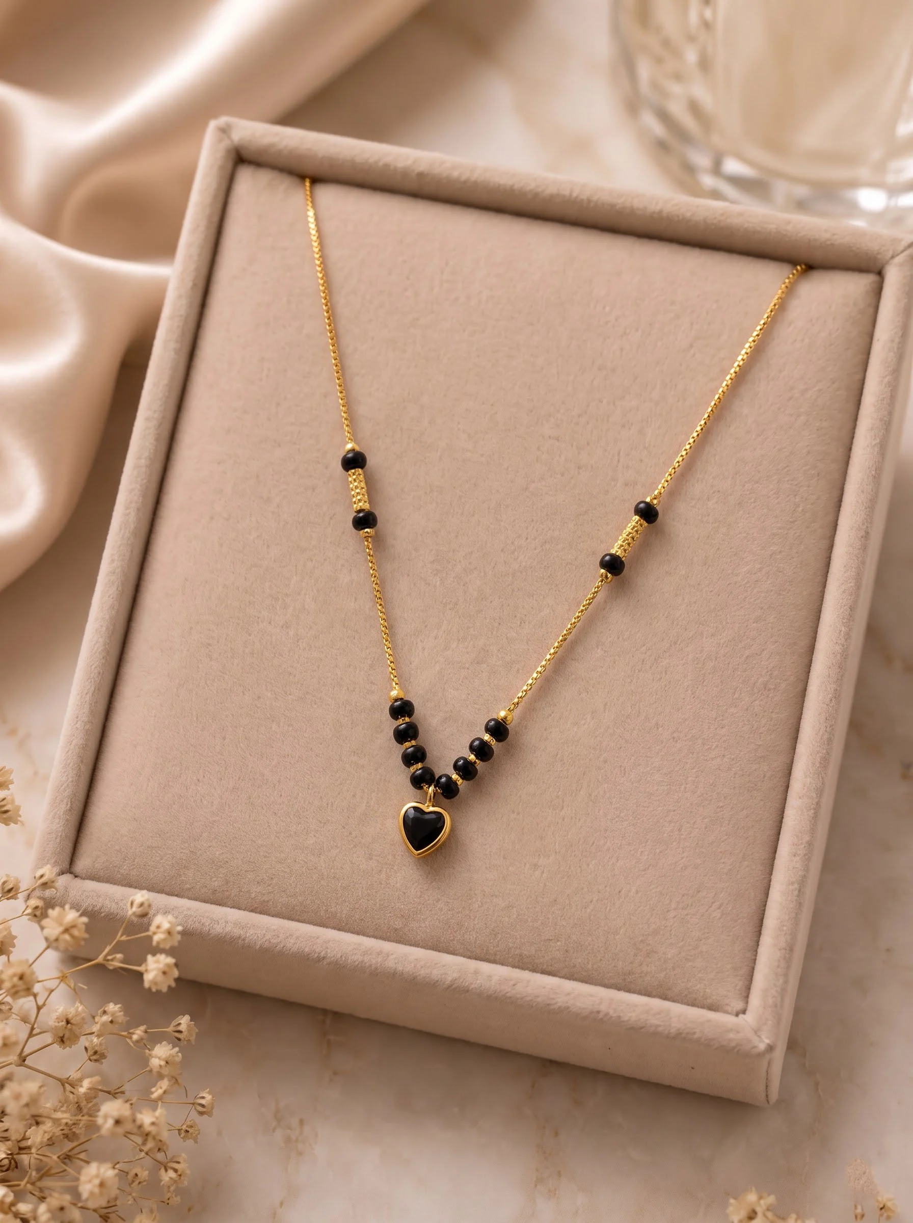 Heart Charm Gold Necklace - Image 4